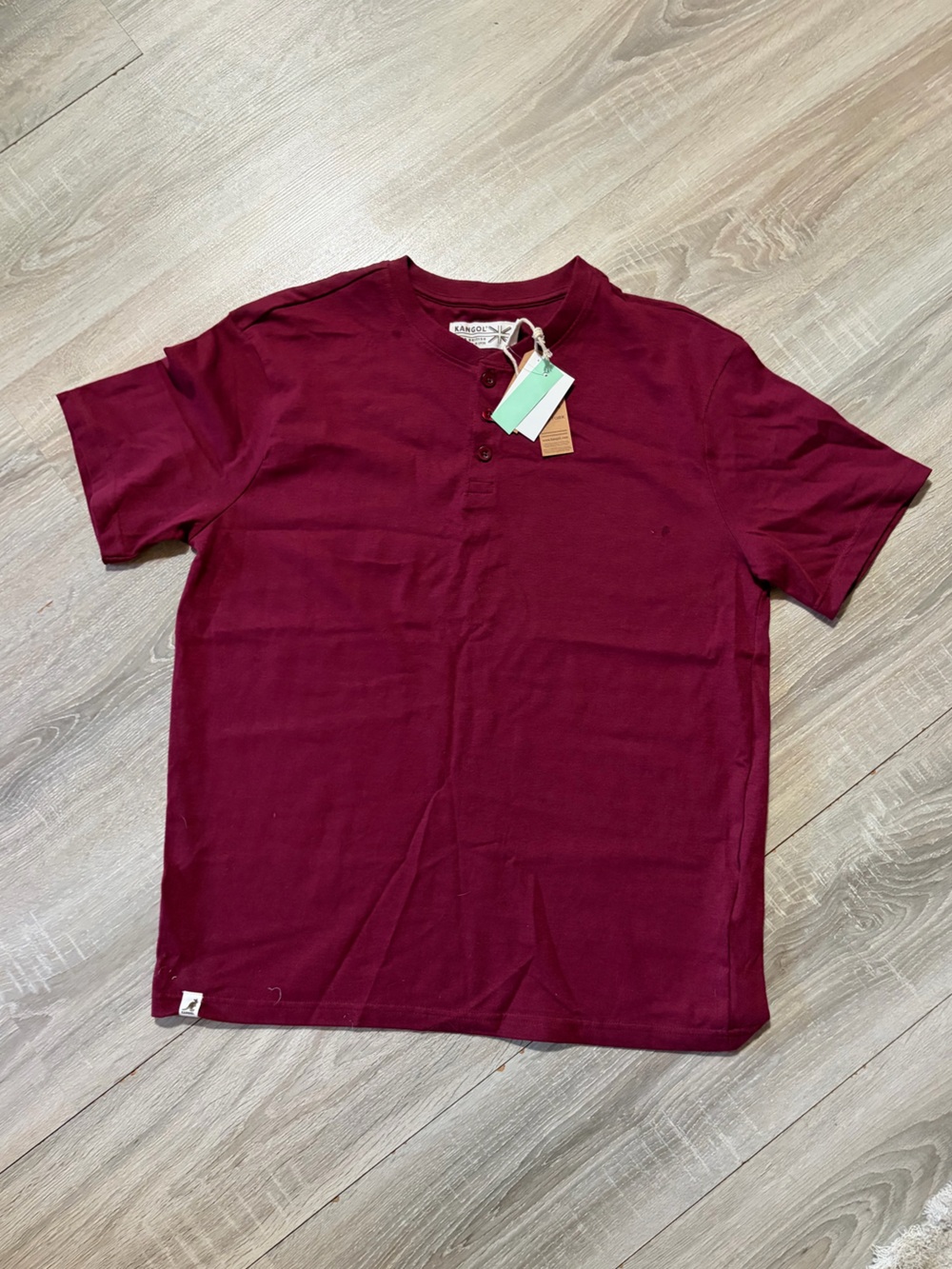 Kangol Burgundy Henley Tee